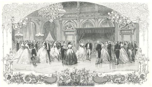 Bal à l'Hôtel de Ville de Nancy. Quadrille d'Honneur, estampe de Bayard Émile, illustrateur.