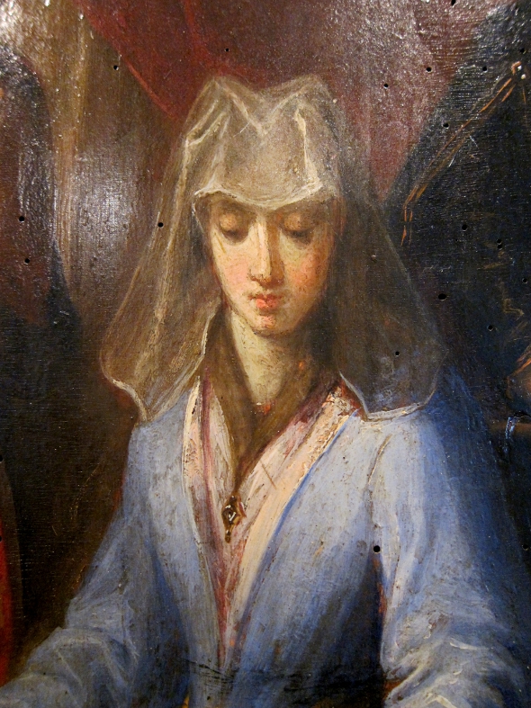 Portrait de Jeanne de Constantinople par Arnould de Vuez (détail) au musée de l'Hospice Comtesse de Lille.