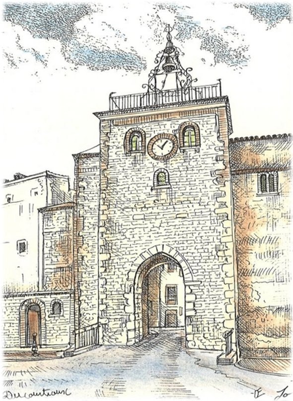 Ancienne porte fortifiée à Pezilla la riviere
