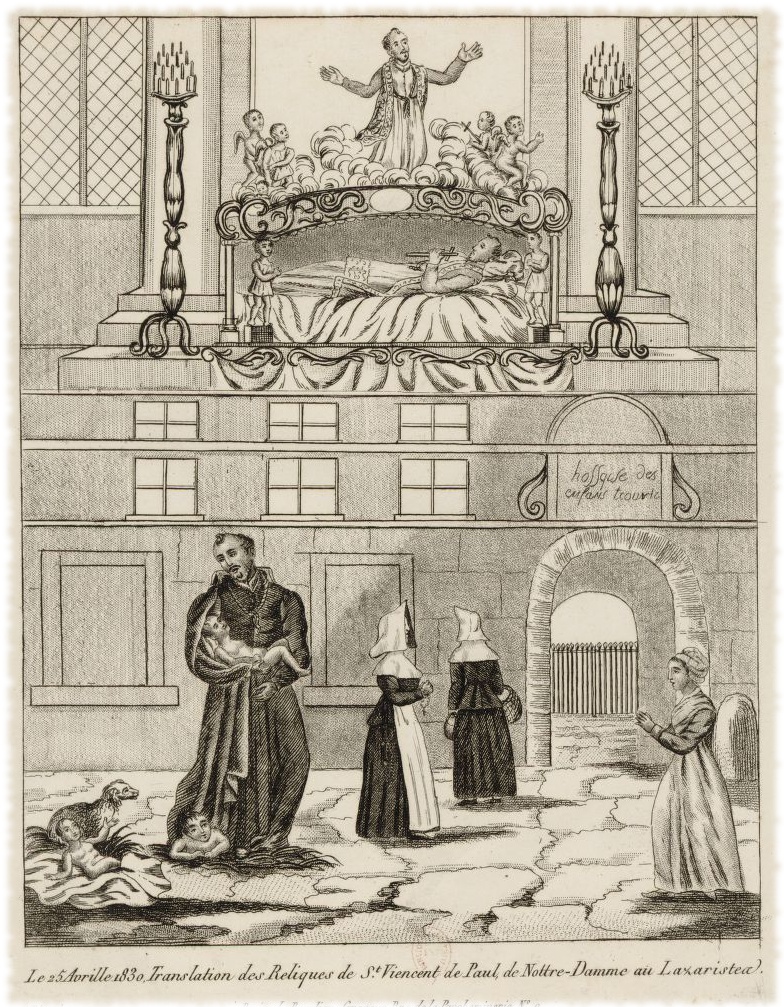 Le 25 avril 1830, translation des reliques de S.t Vincent de Paul, de Notre-Dame aux Lazaristes