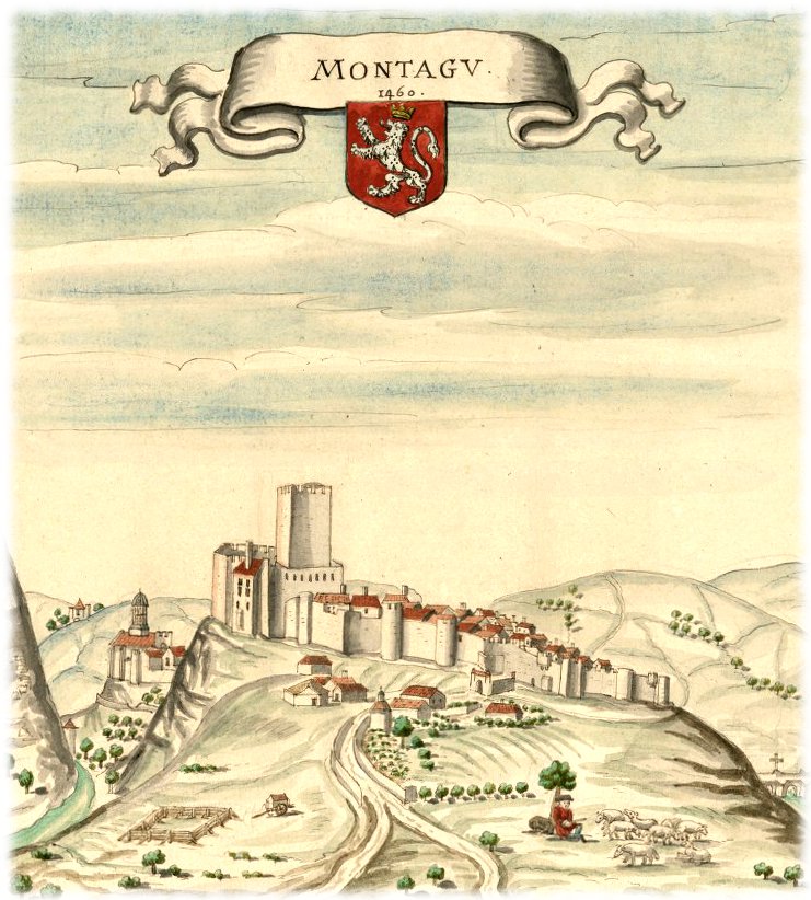 Montaigut-le-Blanc 1460 dessin de Louis Boudan