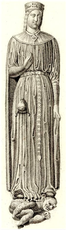 Statue de la reine Ultrogothe, tirée du portail de Saint-Germain-l'Auxerrois de la ville de Paris