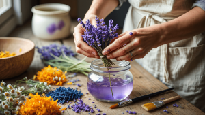 Comment créer ses encres aquarelles à partir des plantes tinctoriales ?