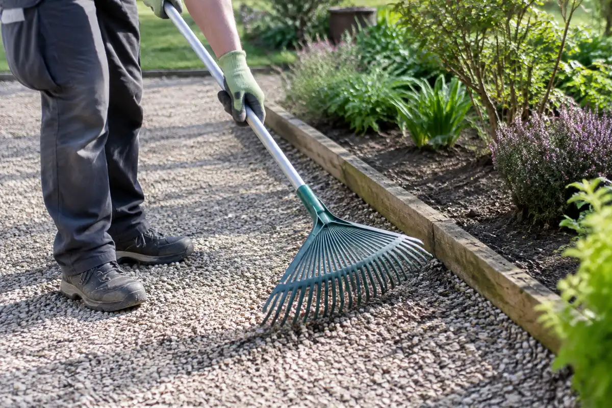 7 astuces pour empêcher les feuilles mortes d'encombrer le gravier